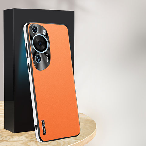 Handyhülle Hülle Luxus Leder Schutzhülle AT1 für Huawei P60 Art Orange