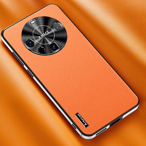 Handyhülle Hülle Luxus Leder Schutzhülle AT2 für Huawei Mate 60 Pro+ Plus Orange