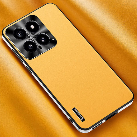 Handyhülle Hülle Luxus Leder Schutzhülle AT2 für Xiaomi Mi 14 5G Gelb