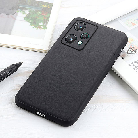 Handyhülle Hülle Luxus Leder Schutzhülle B01H für Realme Q5 5G Schwarz