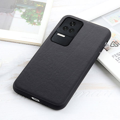 Handyhülle Hülle Luxus Leder Schutzhülle B01H für Xiaomi Poco F4 5G Schwarz