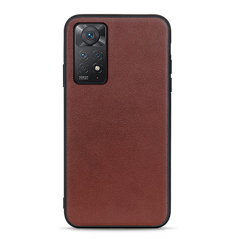 Handyhülle Hülle Luxus Leder Schutzhülle B01H für Xiaomi Redmi Note 11 Pro 4G Braun