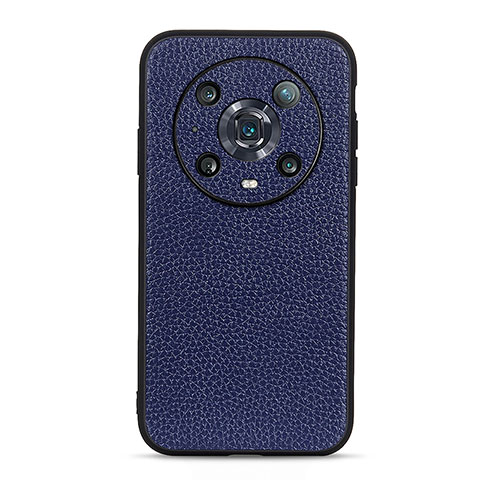 Handyhülle Hülle Luxus Leder Schutzhülle B02H für Huawei Honor Magic4 Pro 5G Blau