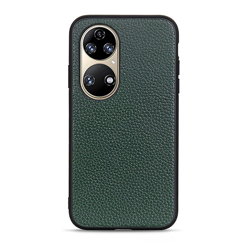 Handyhülle Hülle Luxus Leder Schutzhülle B02H für Huawei P50 Pro Grün