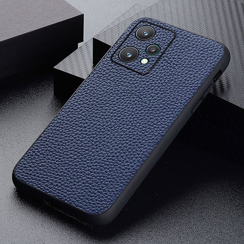 Handyhülle Hülle Luxus Leder Schutzhülle B02H für Realme 9 5G Blau