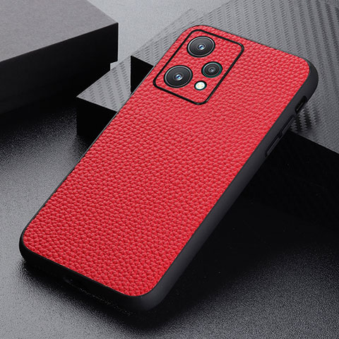 Handyhülle Hülle Luxus Leder Schutzhülle B02H für Realme 9 5G Rot