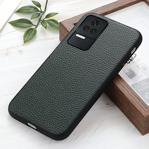 Handyhülle Hülle Luxus Leder Schutzhülle B02H für Xiaomi Poco F4 5G Grün