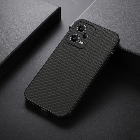 Handyhülle Hülle Luxus Leder Schutzhülle B02H für Xiaomi Redmi Note 12 Pro 5G Schwarz