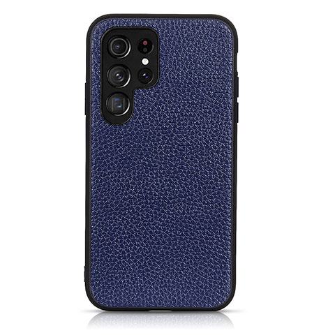 Handyhülle Hülle Luxus Leder Schutzhülle B05H für Samsung Galaxy S21 Ultra 5G Blau