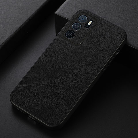 Handyhülle Hülle Luxus Leder Schutzhülle B06H für Oppo A16 Schwarz