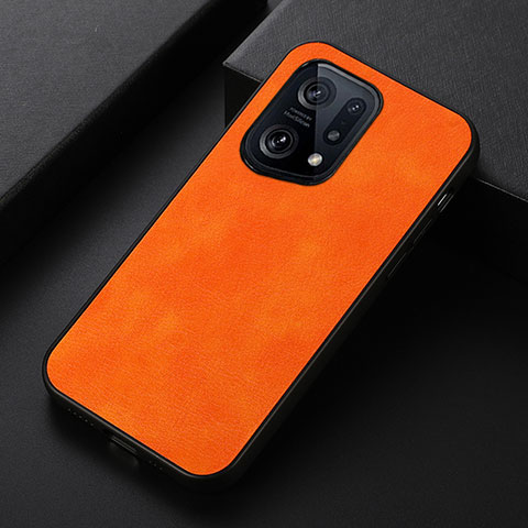 Handyhülle Hülle Luxus Leder Schutzhülle B06H für Oppo Find X5 5G Orange