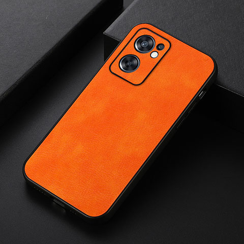 Handyhülle Hülle Luxus Leder Schutzhülle B06H für Oppo Reno7 SE 5G Orange