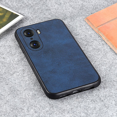 Handyhülle Hülle Luxus Leder Schutzhülle B08H für Huawei Honor 60 Pro 5G Blau