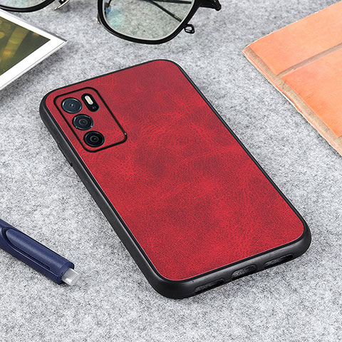 Handyhülle Hülle Luxus Leder Schutzhülle B08H für Oppo A16 Rot