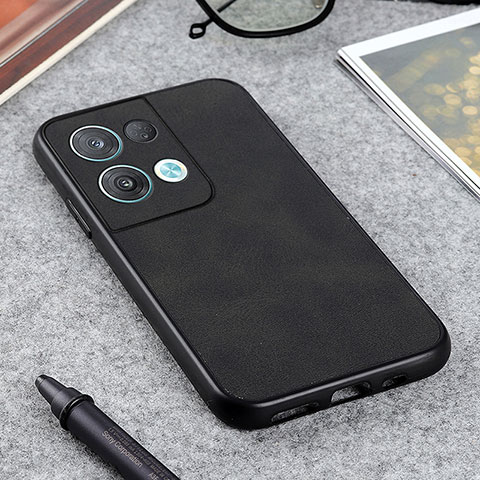 Handyhülle Hülle Luxus Leder Schutzhülle B08H für Oppo Reno8 Pro 5G Schwarz