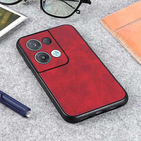 Handyhülle Hülle Luxus Leder Schutzhülle B08H für Oppo Reno8 Pro+ Plus 5G Rot