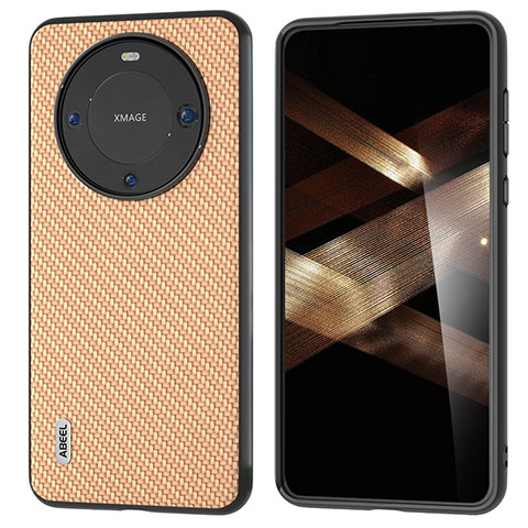 Handyhülle Hülle Luxus Leder Schutzhülle BH3 für Huawei Mate 60 Pro Gold