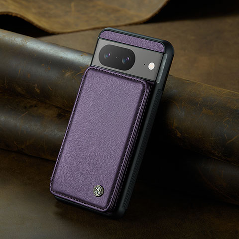 Handyhülle Hülle Luxus Leder Schutzhülle C01S für Google Pixel 8 5G Violett