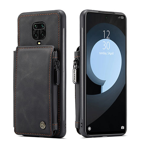 Handyhülle Hülle Luxus Leder Schutzhülle C01S für Xiaomi Poco M2 Pro Schwarz