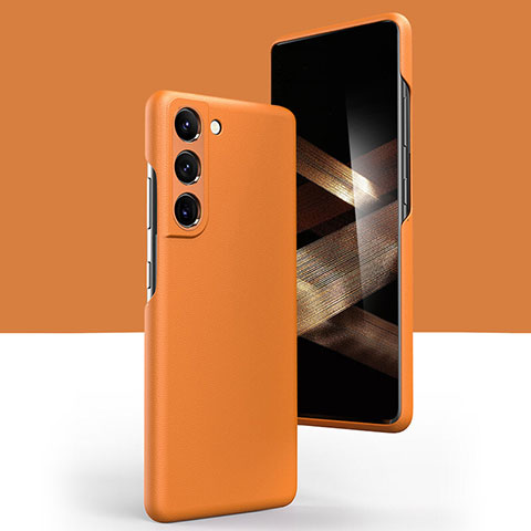 Handyhülle Hülle Luxus Leder Schutzhülle C04 für Samsung Galaxy S24 5G Orange