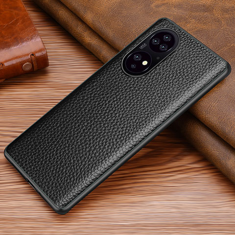 Handyhülle Hülle Luxus Leder Schutzhülle DL1 für Huawei P50 Pro Schwarz