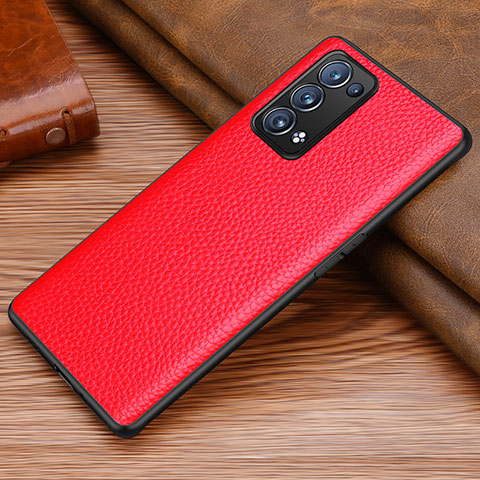 Handyhülle Hülle Luxus Leder Schutzhülle DL1 für Oppo Reno6 Pro+ Plus 5G Rot