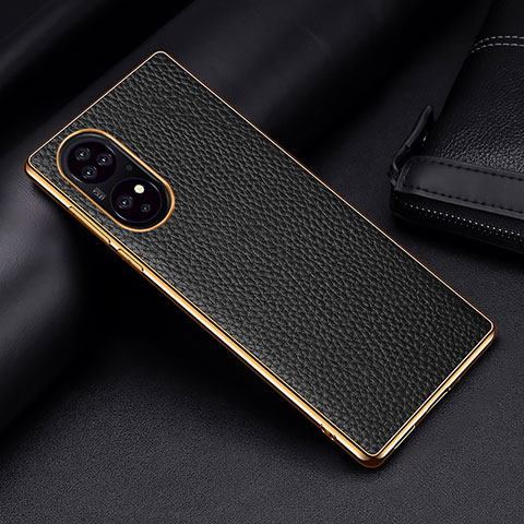 Handyhülle Hülle Luxus Leder Schutzhülle DL2 für Huawei P50 Pro Schwarz