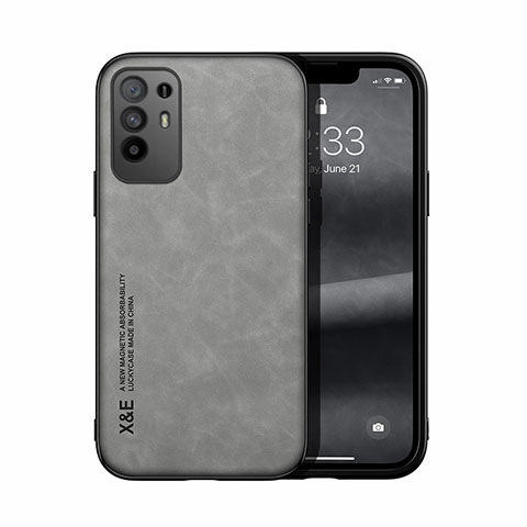 Handyhülle Hülle Luxus Leder Schutzhülle DY1 für Oppo F19 Pro+ Plus 5G Grau