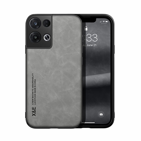 Handyhülle Hülle Luxus Leder Schutzhülle DY1 für Oppo Reno9 Pro 5G Grau