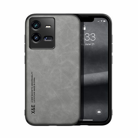 Handyhülle Hülle Luxus Leder Schutzhülle DY1 für Vivo iQOO 10 Pro 5G Grau