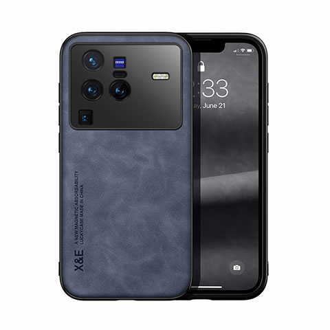 Handyhülle Hülle Luxus Leder Schutzhülle DY1 für Vivo X80 Pro 5G Blau