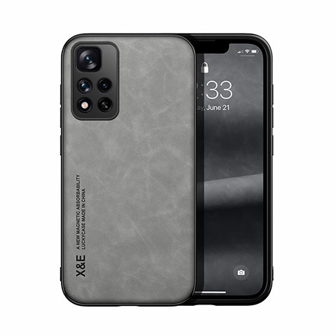 Handyhülle Hülle Luxus Leder Schutzhülle DY1 für Xiaomi Redmi Note 11 Pro+ Plus 5G Grau