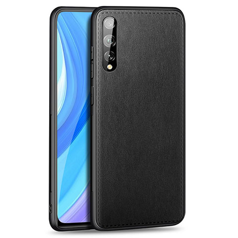 Handyhülle Hülle Luxus Leder Schutzhülle für Huawei Enjoy 10S Schwarz