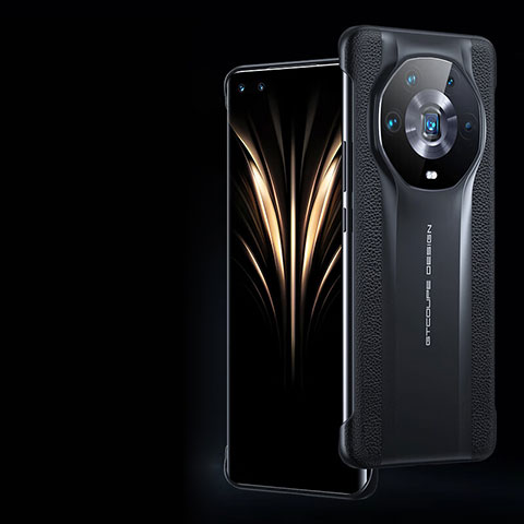 Handyhülle Hülle Luxus Leder Schutzhülle für Huawei Honor Magic4 Ultimate 5G Schwarz