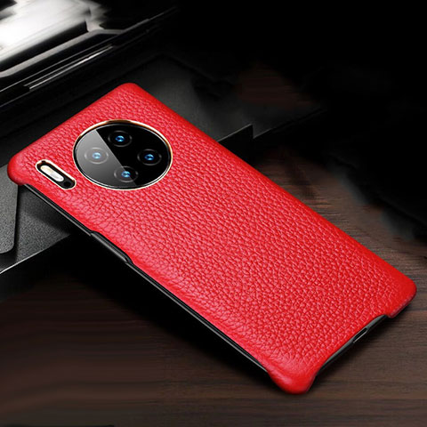 Handyhülle Hülle Luxus Leder Schutzhülle für Huawei Mate 30 5G Rot