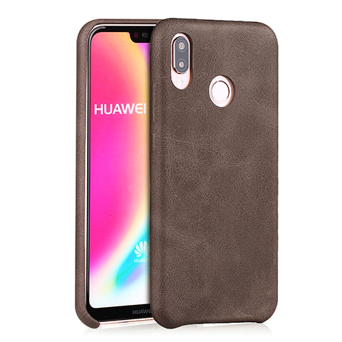 Handyhülle Hülle Luxus Leder Schutzhülle für Huawei Nova 3e Braun