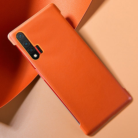 Handyhülle Hülle Luxus Leder Schutzhülle für Huawei Nova 6 5G Orange