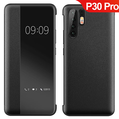 Handyhülle Hülle Luxus Leder Schutzhülle für Huawei P30 Pro New Edition Schwarz