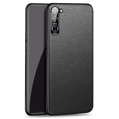 Handyhülle Hülle Luxus Leder Schutzhülle für Oppo Find X2 Lite Schwarz