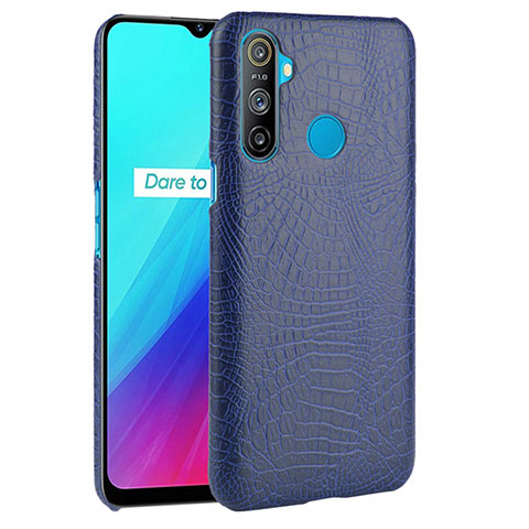 Handyhülle Hülle Luxus Leder Schutzhülle für Realme C3 Blau