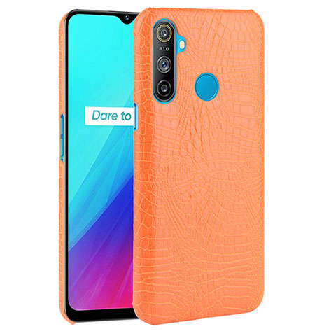 Handyhülle Hülle Luxus Leder Schutzhülle für Realme C3 Orange