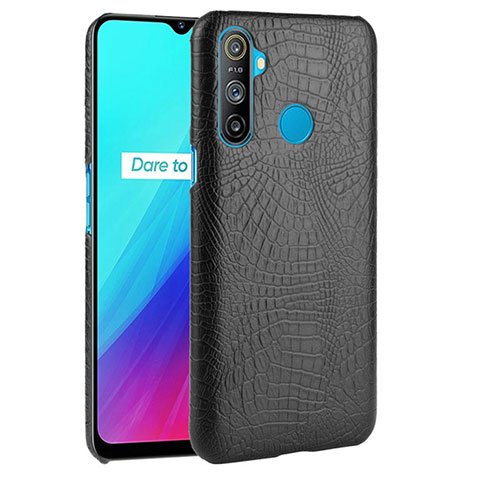 Handyhülle Hülle Luxus Leder Schutzhülle für Realme C3 Schwarz