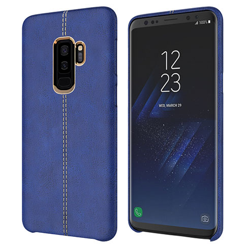 Handyhülle Hülle Luxus Leder Schutzhülle für Samsung Galaxy S9 Plus Blau