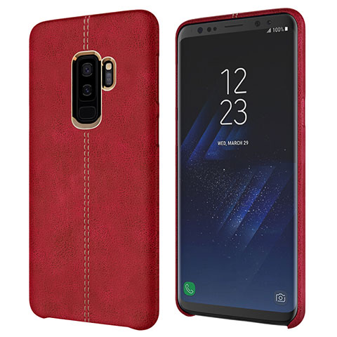 Handyhülle Hülle Luxus Leder Schutzhülle für Samsung Galaxy S9 Plus Rot