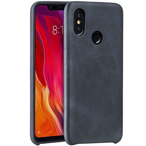 Handyhülle Hülle Luxus Leder Schutzhülle für Xiaomi Mi 8 Schwarz