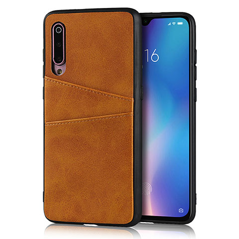 Handyhülle Hülle Luxus Leder Schutzhülle für Xiaomi Mi 9 Lite Orange