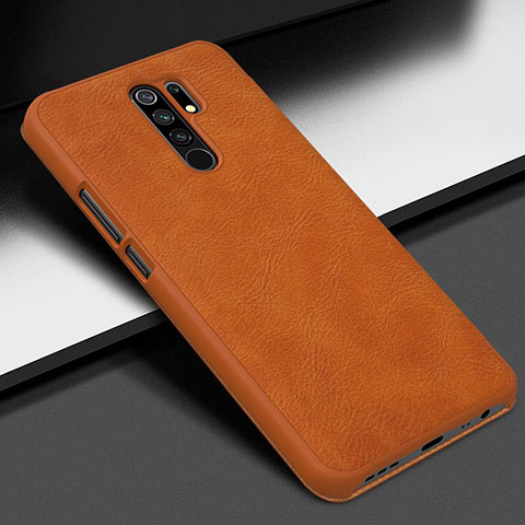 Handyhülle Hülle Luxus Leder Schutzhülle für Xiaomi Redmi 9 Orange