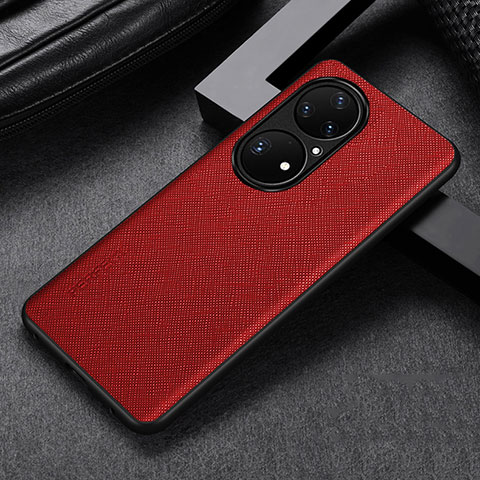 Handyhülle Hülle Luxus Leder Schutzhülle GS1 für Huawei P50 Pro Rot