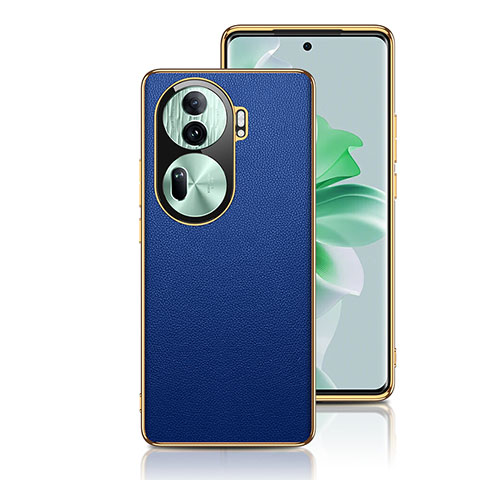 Handyhülle Hülle Luxus Leder Schutzhülle GS1 für Oppo Reno11 Pro 5G Blau