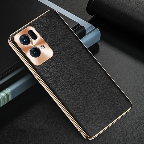 Handyhülle Hülle Luxus Leder Schutzhülle GS1 für Oppo Reno7 Pro 5G Schwarz